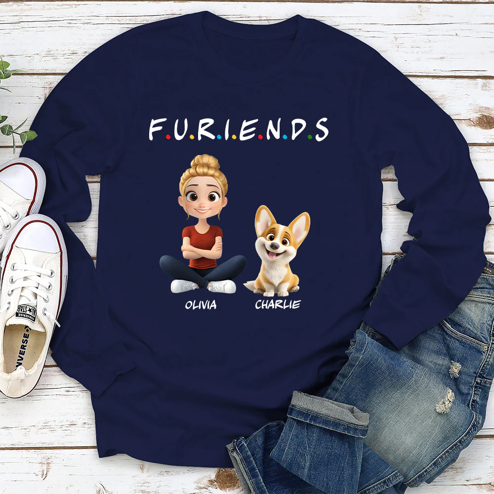 Your Friend - Personalized Custom Long Sleeve T-shirt - Image 2