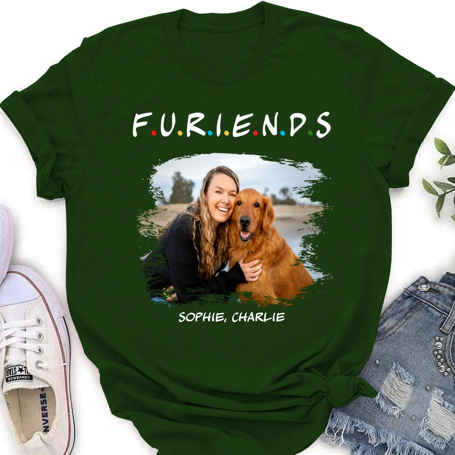 Your Friend Photo - Personalized Custom Women's T-Shirt - Image 4