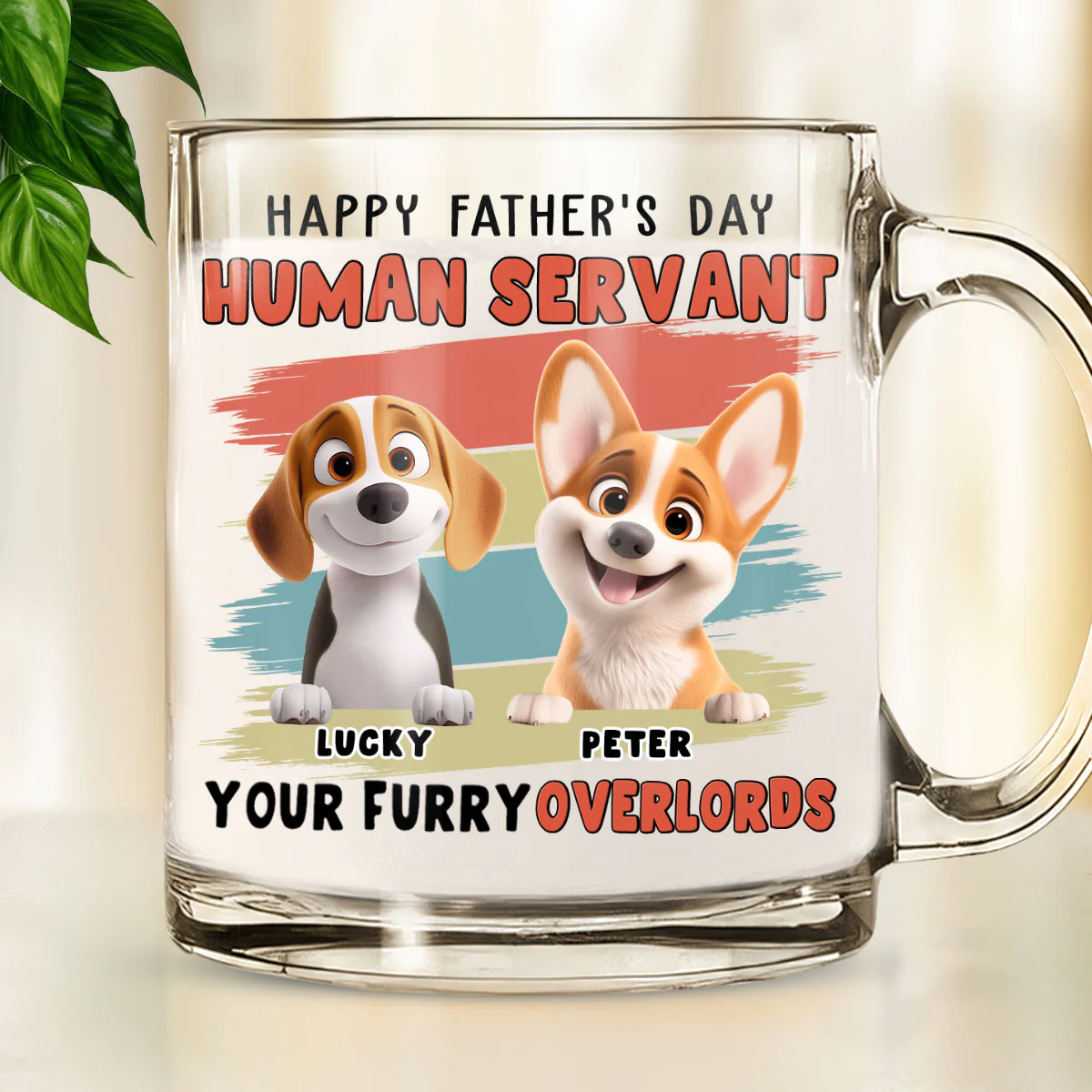 Your Furry Overlords Dog Ver - Personalized Custom Glass Mug