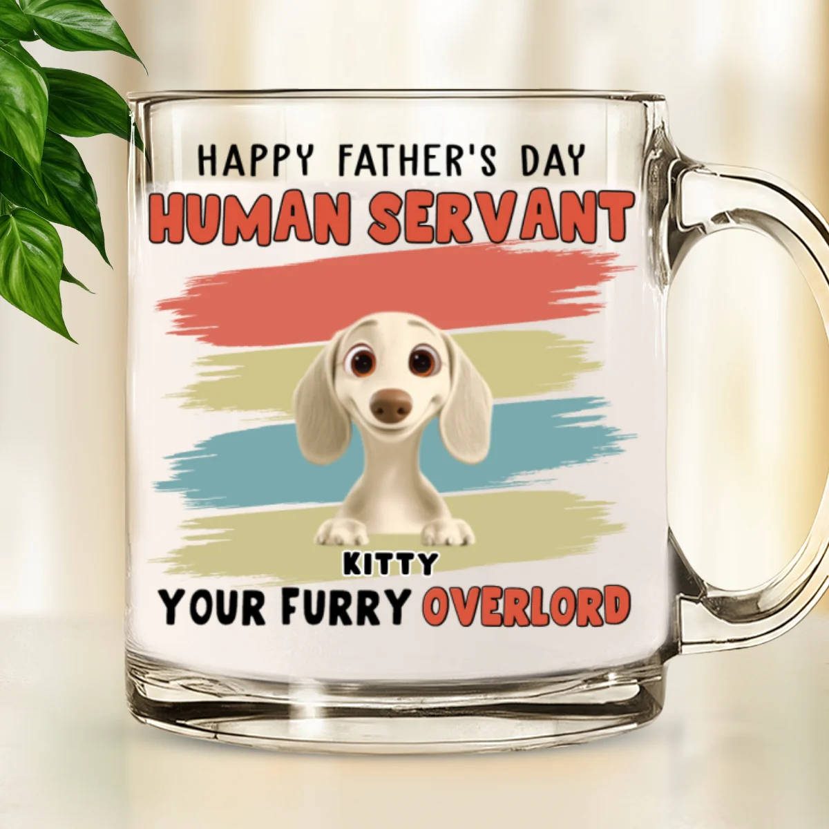 Your Furry Overlords Pet Ver - Personalized Custom Glass Mug - Image 5