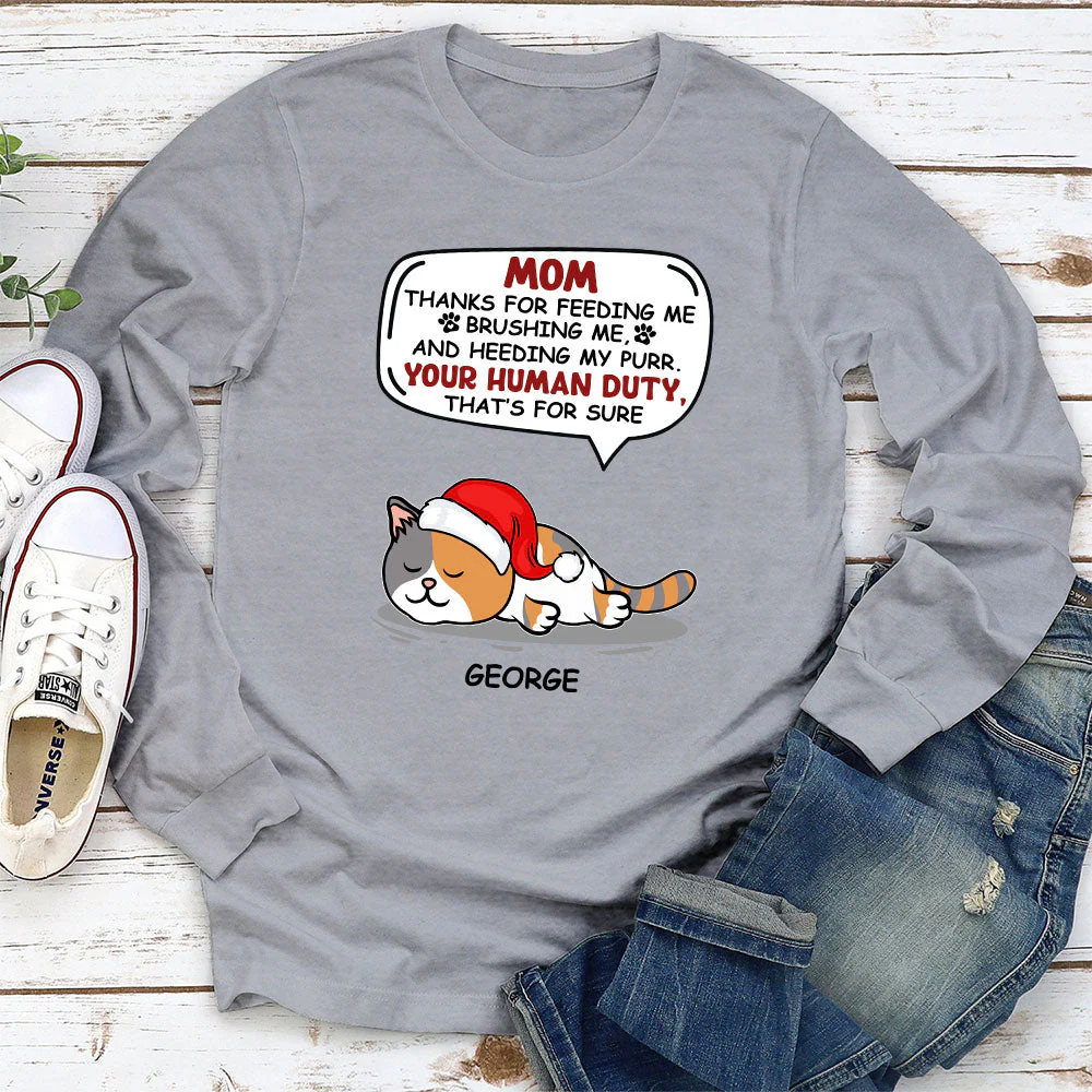 Your Human Duty - Personalized Custom Long Sleeve T-shirt - Image 2