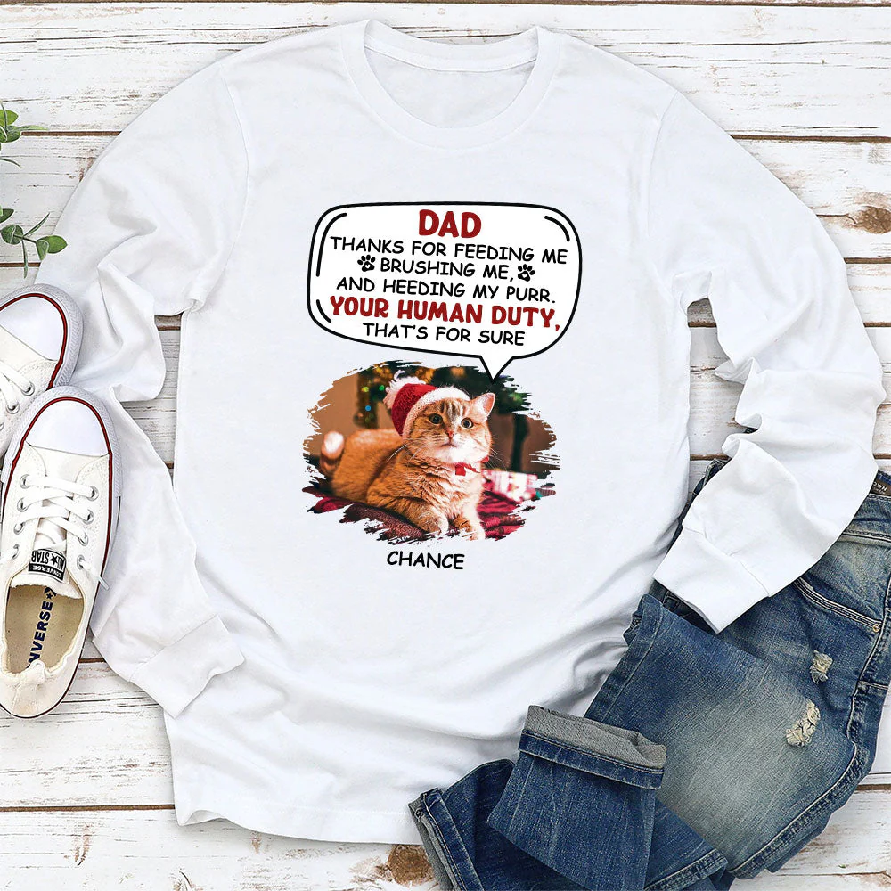 Your Human Duty - Personalized Custom Long Sleeve T-shirt - Image 3