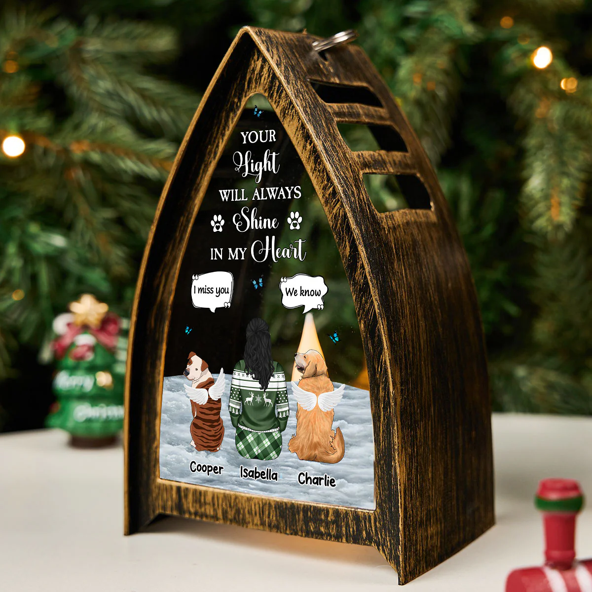 Your Light Will Always Shine In My Heart - Personalized Custom Table Lantern - Image 3