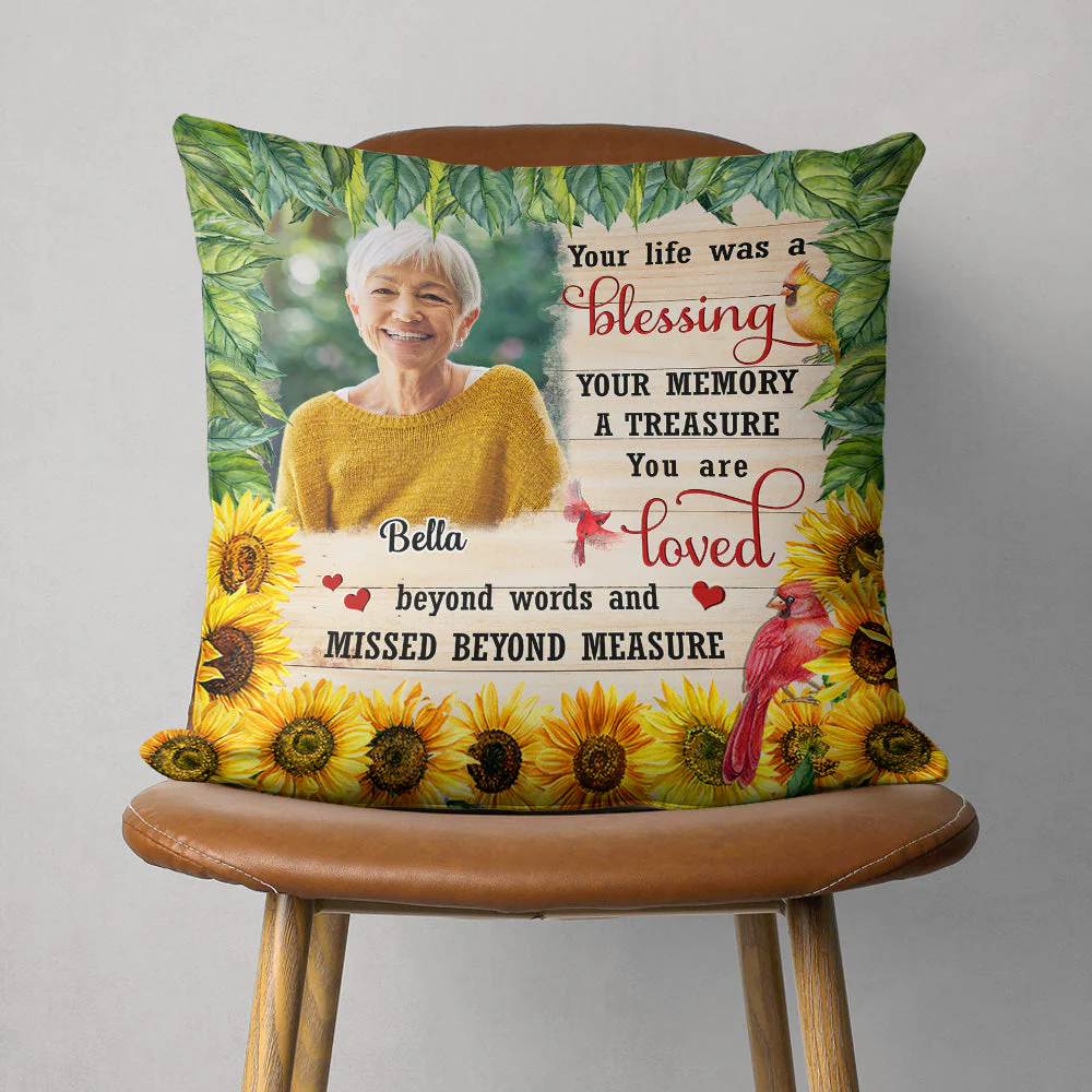 Your Memory A Treasure - Personalized Custom Throw Pillow - Image 2