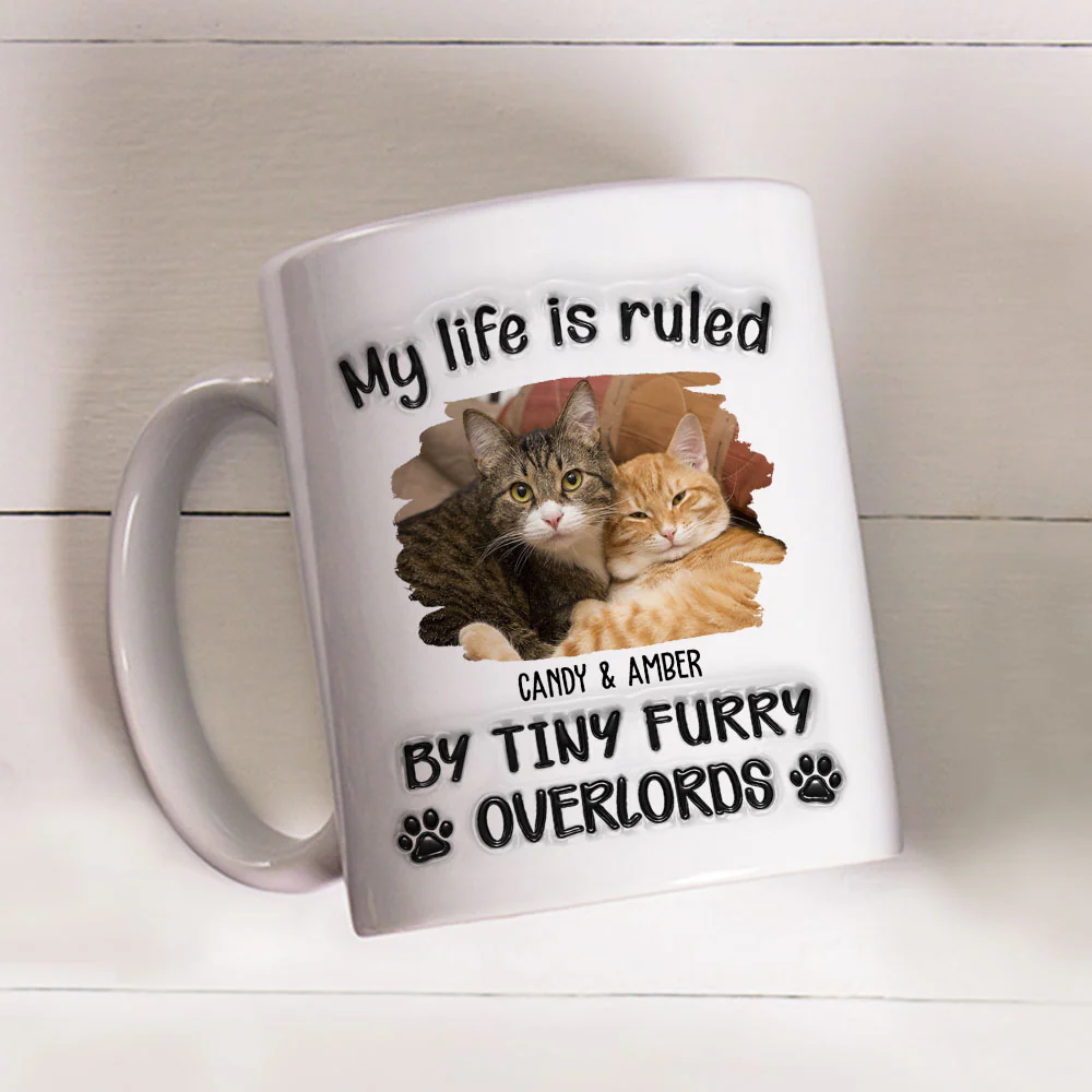Your Overlords Photo - Personalized Custom 3D Inflated Effect Mug - Image 3