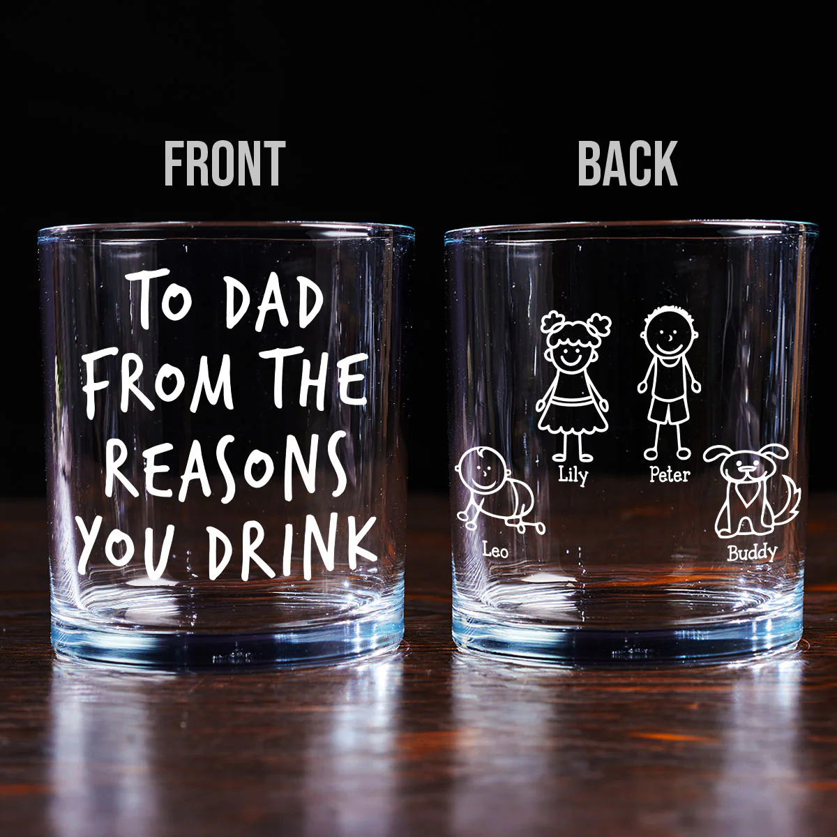 Your Reasons - Personalized Custom Whiskey Glass - Image 5