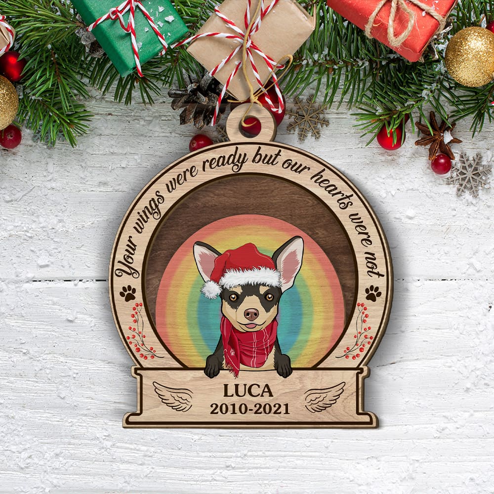 Your Wings Were Ready - Personalized Custom 2-layered Wood Ornament - Image 3